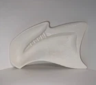 Vintage Royal Haeger USA 1057 Textured White Atomic MCM Ashtray Rare - As Is