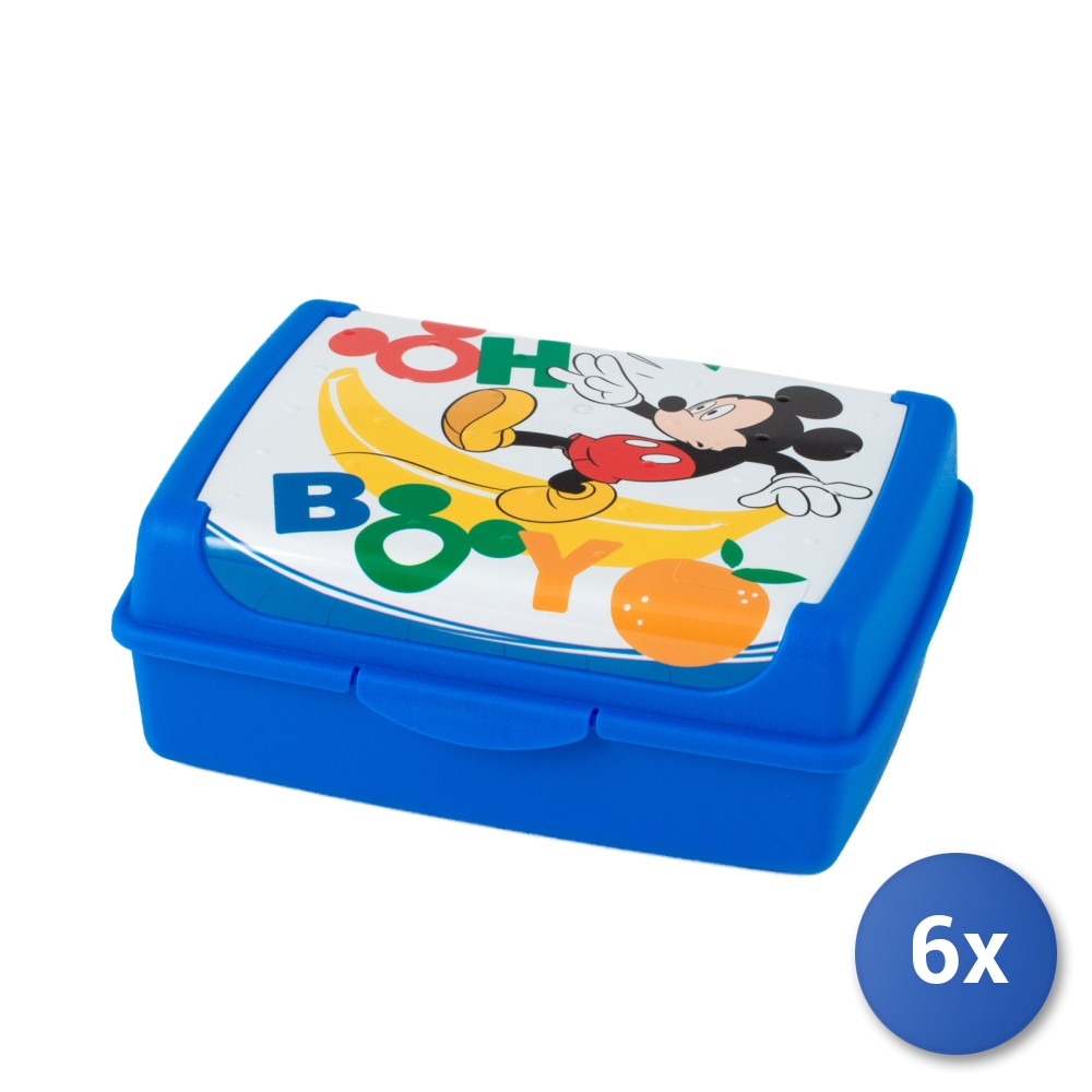 6x Porta Pranzo Lulabi Disney Mikey Happy Times 17X13X6,5Cm