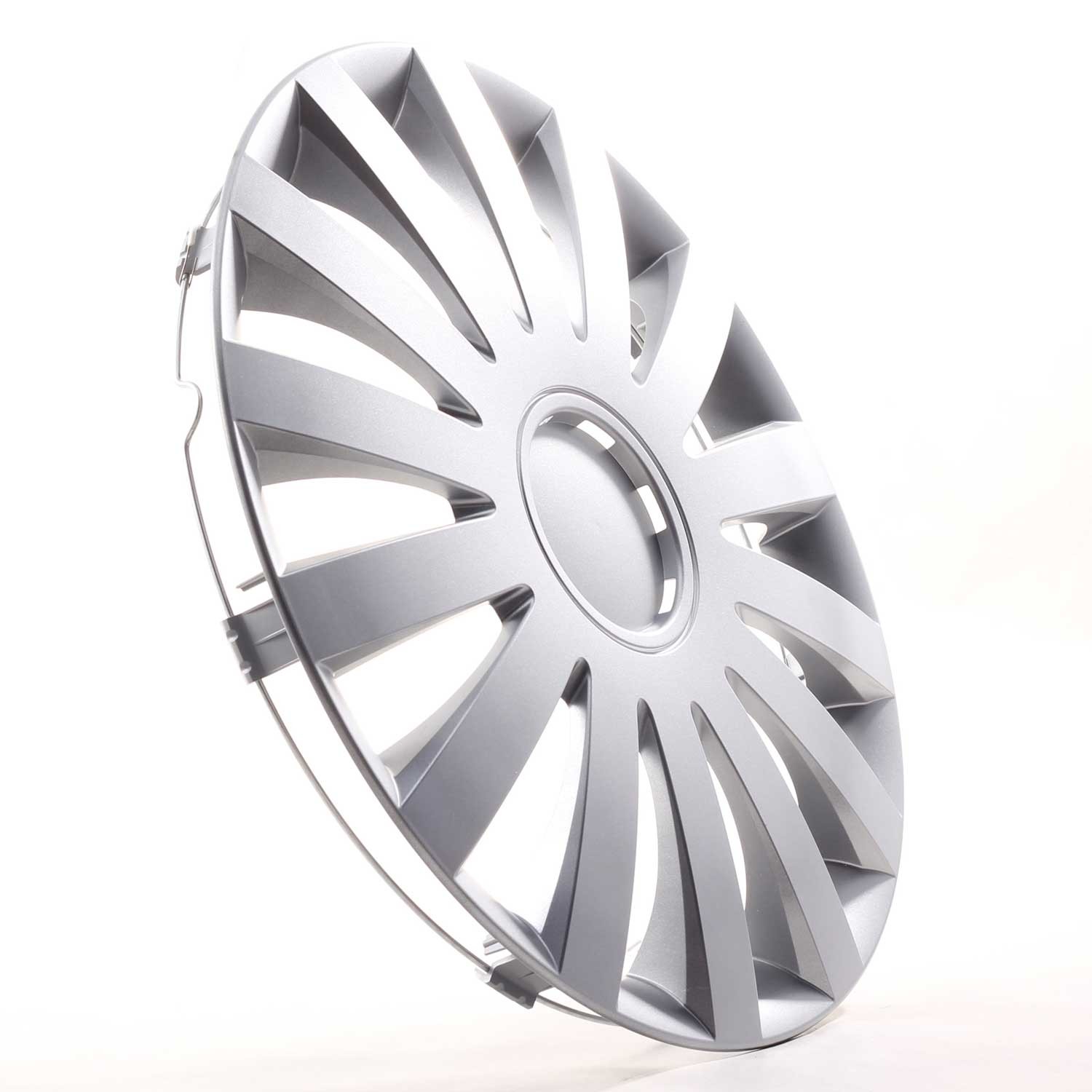 4x Wheel Trims 17 Inch Hub Caps Covers ""Wind"" silber for Chrysler Fiat Lada Merc