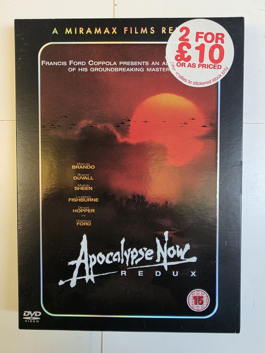 Apocalypse Now Redux (1979) (DVD, 2002, REGION 2, WITH SLIPCOVER