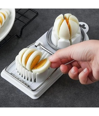 2-in-1 Egg Cutter Stainless Steel Wire Slicer Multifunction Kitchen Tool