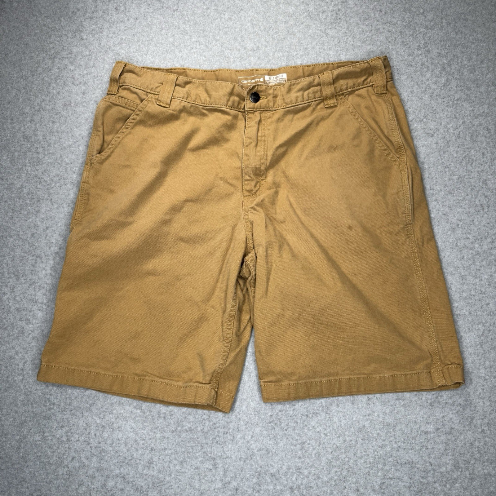Carhartt Shorts Mens 38 Rugged Flex Relaxed Fit Canvas Work Shorts BS2514-M