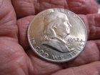 1952-D Franklin Silver Half Dollar~ Uncirculated~ Pretty Coin with Mint Luster