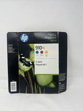 Genuine HP 910XL Cyan Magenta Yellow 3-Pack Color Ink MISSING YELLOW 