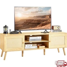 Sturdy TV Stand 65 Inch TVs W/ Storage Cabinets Easy Assembly Modern Design New