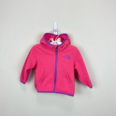 The North Face Girls Glacier Full Zip Fleece Hoodie Jacket Baby 3-6 Months
