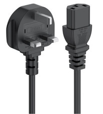 1.5 Metre UK Power Cable IECC13 to BS1363 (4.5 Foot)