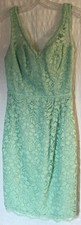 Used worn once David's Bridal Short Mint Green Lace Dress, size 0