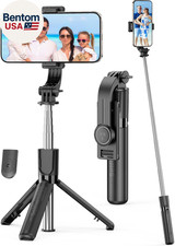 Portable Selfie Stick, 4 in 1 Extendable Phone Tripod Stand with Detachable Wire
