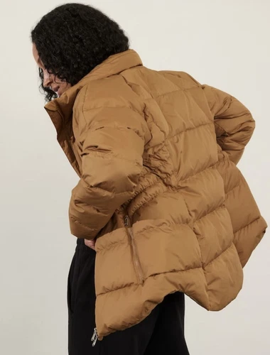 Athleta Downtown Puffer Jacket size M Medium Canyon #659091 - Picture 3 of 7