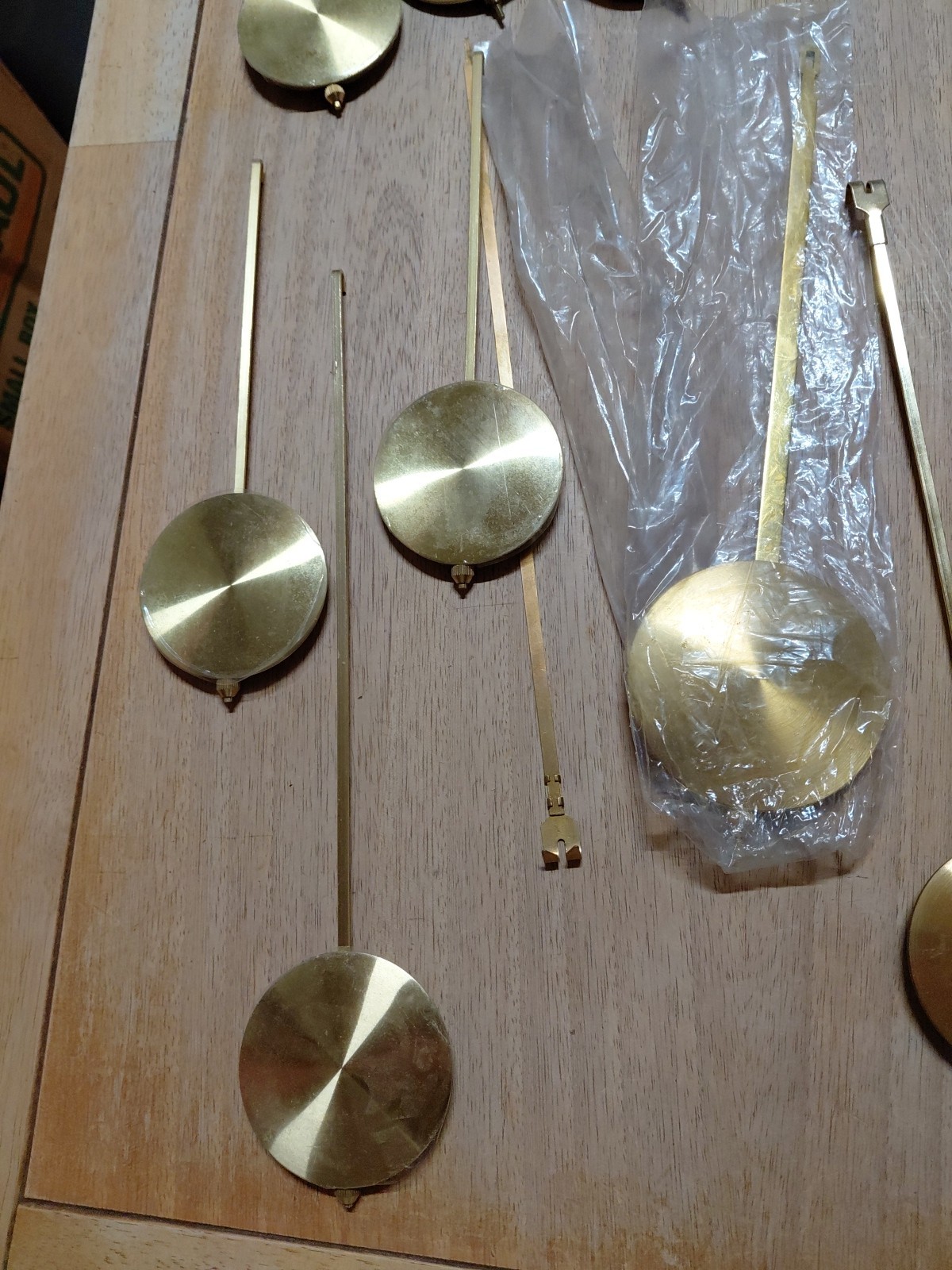 Vintage Clock Parts Pendulums  And Chain Lot Of 20 Plus