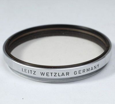 LEITZ WETZLAR 13330 48MM UVa FILTER CLEAN GLASS CHROME FILTER RING LEICA