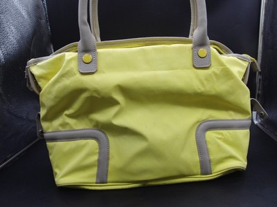 Tommy Hilfiger Nylon Satchel Rucksack Tasche Handtasche grau Leder Top Griffe B798