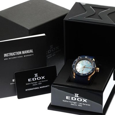 Edox Chrono Offshore Professional 80099-37RBU3-NANIR 44mm SS Date Watch #C13596