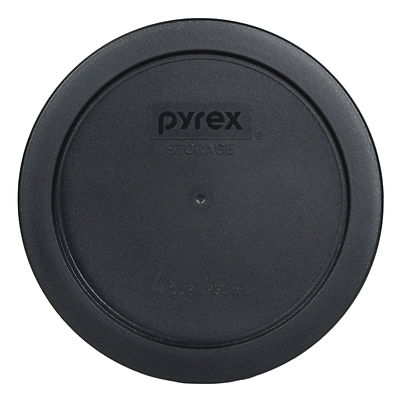 Pyrex 7201-PC 6'' Black Round Plastic Storage Cover Lid New for 4 Cup Glass Bowl