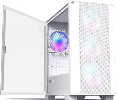 Montech W200090500002 X2 ATX Mid Tower Case Glass Side Panel - White
