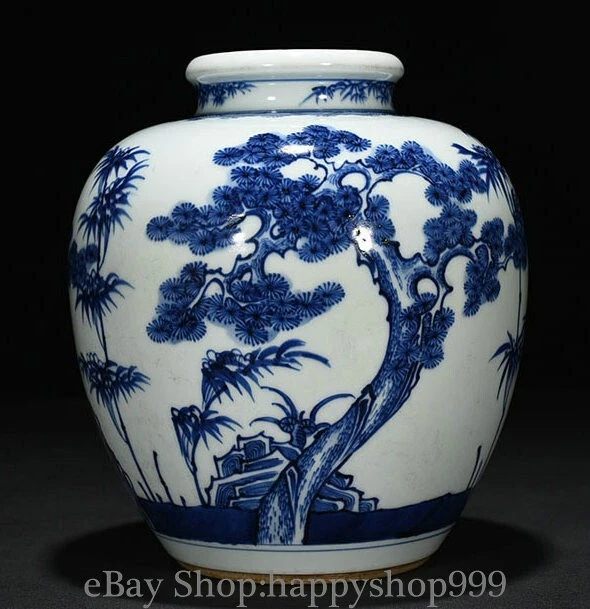 蓝色壶中国古董| eBay