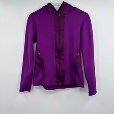 REI Jacket Women XS Purple Full Zip Hoodie Magenta Fleece Pockets Outdoor