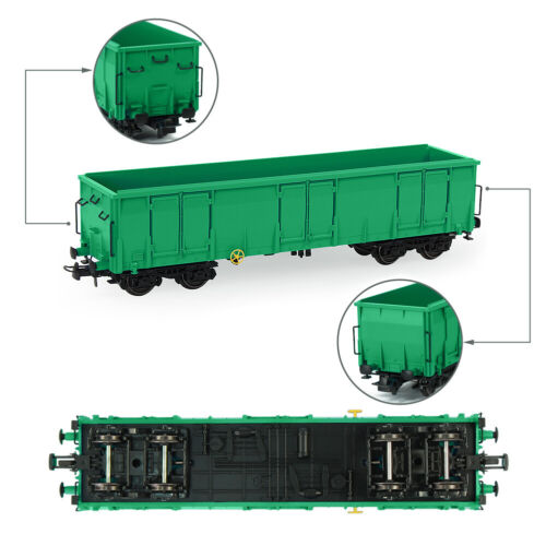1 Stck./3 Stck. HO Maßstab 1:87 Offene Gondel Auto Grün Schienenwagen - Bild 2 von 8