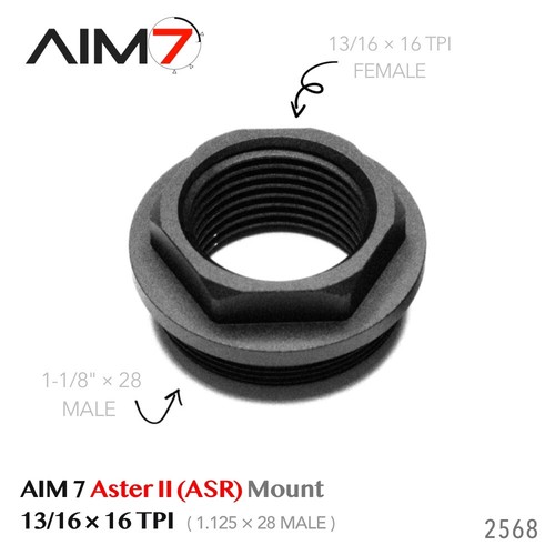 AIM7 ARCHER TB Modular Linear Compensator Body w/ End Cap and Adapter Black - Picture 2 of 19