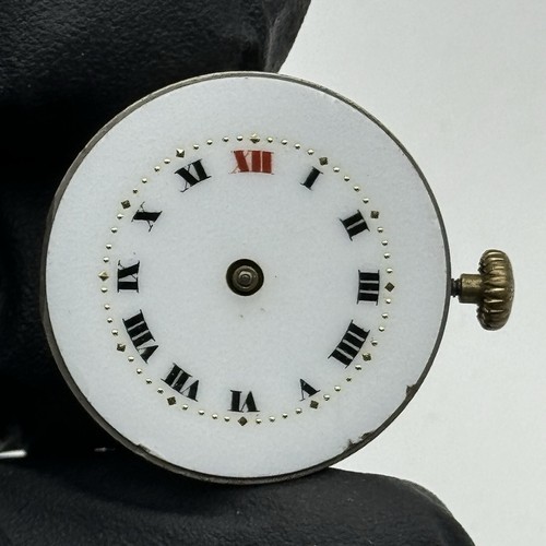 23.6mm Military Dial Swiss Watch Movement Hands Crown Parts Repair Restore