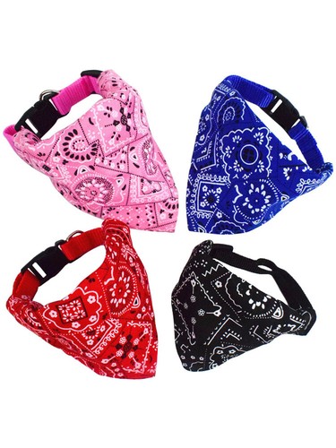 Hunde Halsband Bandana Hundehalsband Mit Tuch ROT Verstellbar Kettenhalsband ^ - Picture 21 of 25
