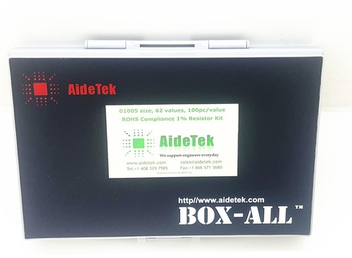 AideTek SMD 01005 Size 62 values 100pcs EIA E-96 1% 1/32W Resistor kit in BOXALL - Bild 2 von 8