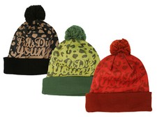 Flat Fitty Fads Die Young Cuff Pom Pom Winter Beanie Cap Hat, Several Colors