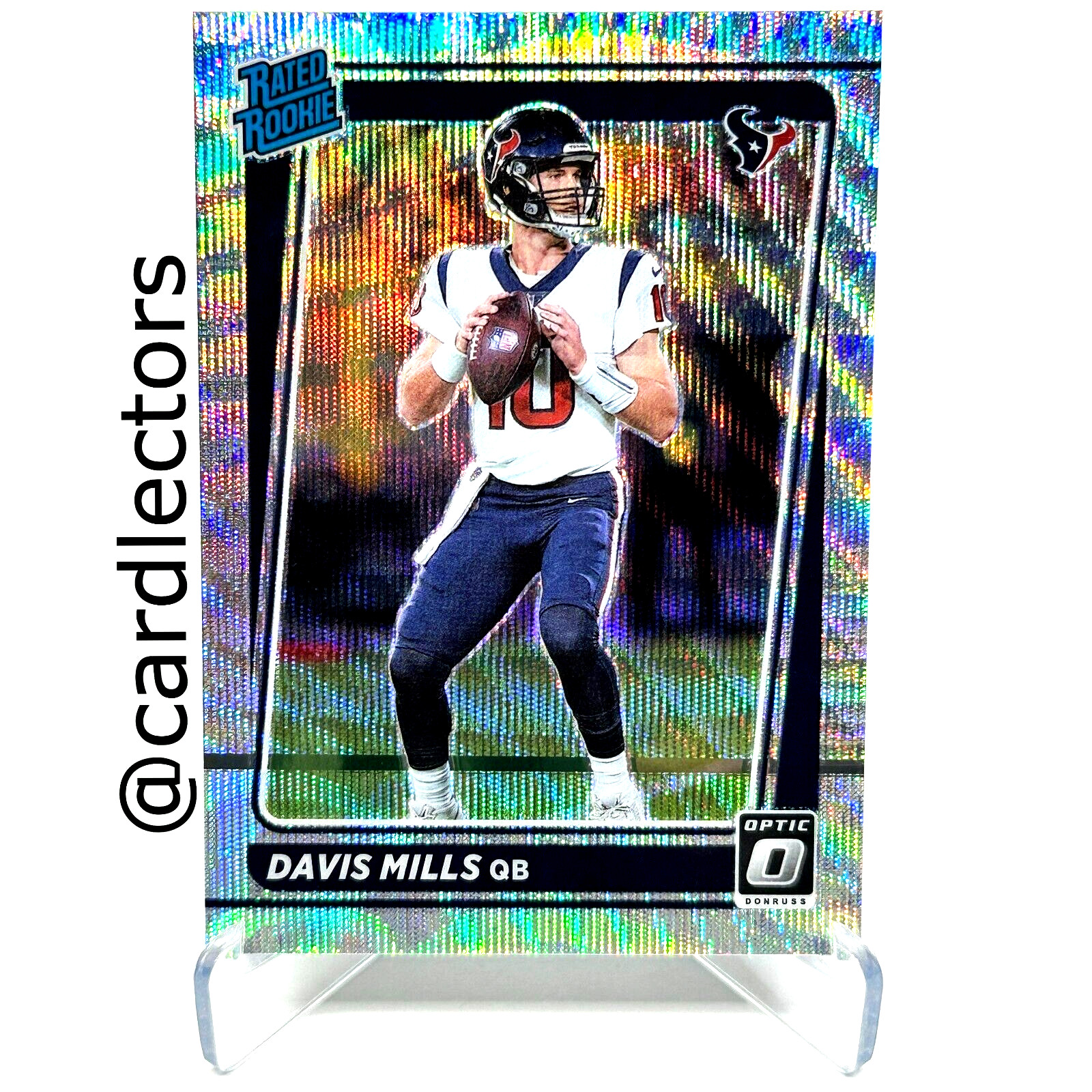 2021 Panini Donruss Optic DAVIS MILLS #222 Rated Rookie Wave PRIZM /299 TEXANS