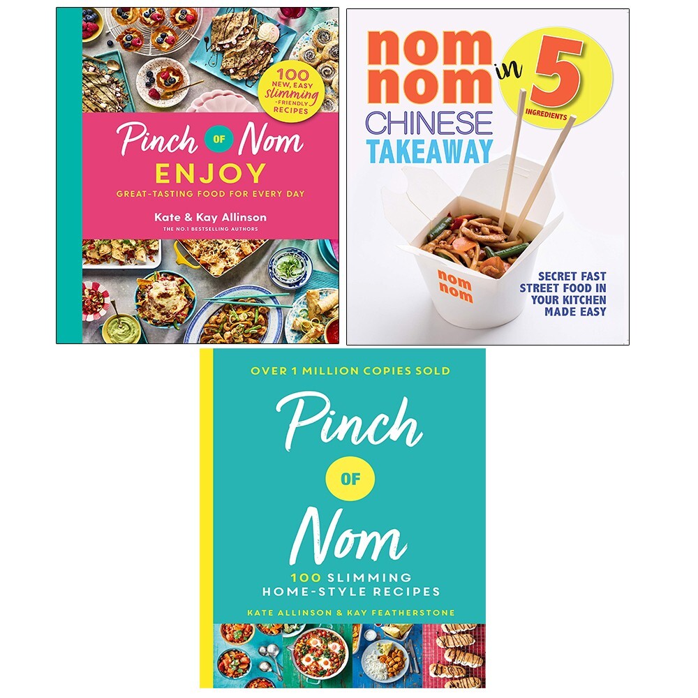Pinch of Nom Enjoy Kay Allinson, Nom Nom Chinese Takeaway Iota 3 Books Set NEW