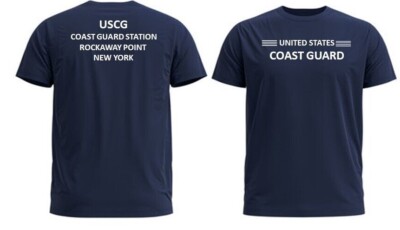 ROCKAWAY POINT COAST GUARD STATION*NEW YORK* 2-SIDED PERFORMANCE POLYESTER SHIRT