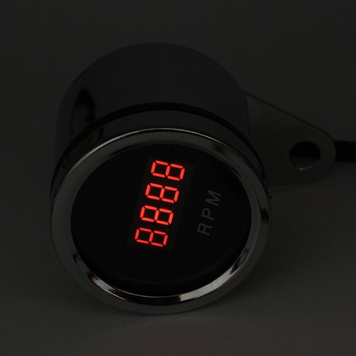 Universal LED Digital Tachometer Speedometer Motorcycle Gauge Waterproof 12V (Si - Picture 6 of 12