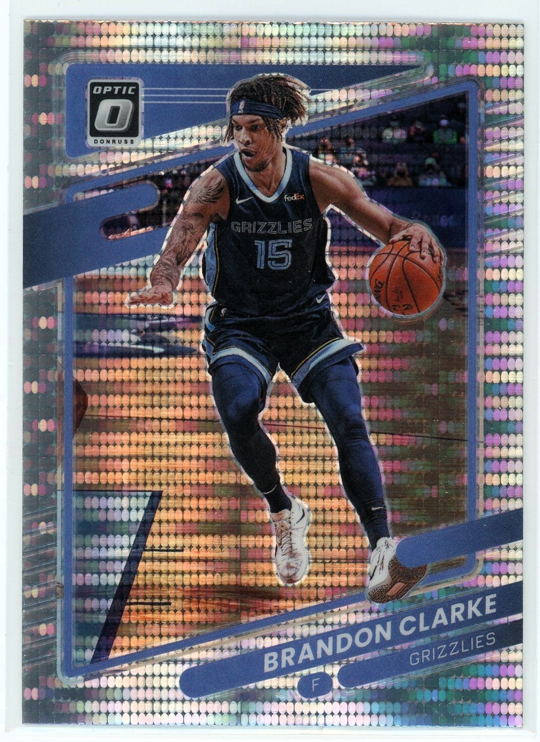 2021-22 Panini Donruss Optic Basketball Silver Pulsar Prizm #82 Brandon Clarke