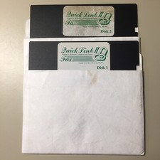 Vintage Smith Micro Software Quick Link II Fax 5.25  Floppy Disk 1 2