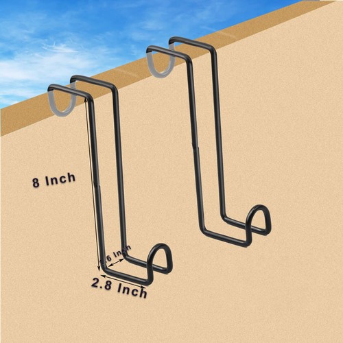 2x8 Inch Tack Hook,Heavy Duty Metal Over Rail Tack Hooks Stall Hooks for Hanging - Picture 4 of 4