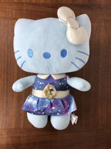 Sanrio Fiesta HELLO KITTY Galaxy 12" Blue Plush Silver Gold Moon Stuffed Toy - Picture 1 of 6