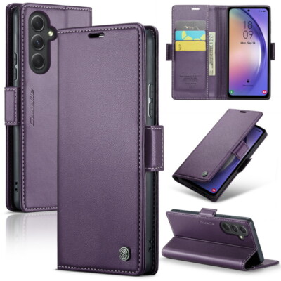 For Samsung S26 S25 S24 S23 Ultra S22 S21 A17 A16 Leather Wallet Flip Case Cover