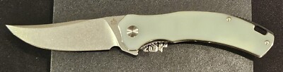 QSP Walrus Liner Lock Pocket Knife D2 Blade Jade G10 Handle
