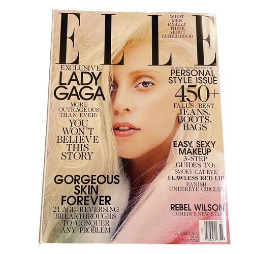 (2) Lady Gaga Magazines - Harper’s Bazaar Sept 2014, & Elle Oct 2013 - Picture 2 of 5