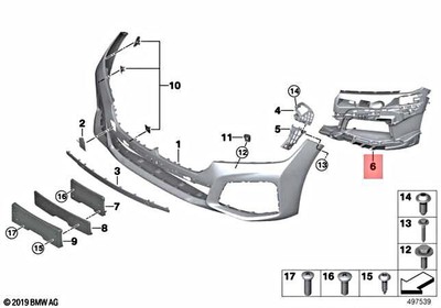 Genuine BMW G11 G12 730d 730dX 730i 730Ld Insert Bumper Front Left 