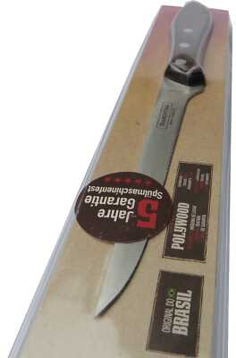 Ausbeinmesser TRAMONTINA Filetier Messer Edelstahl Klinge Polywood Griff braun