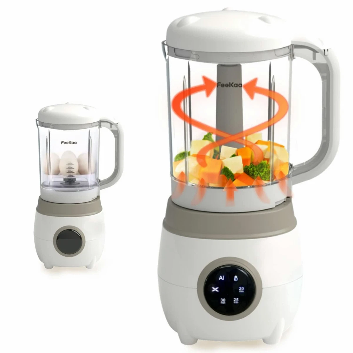 Feekaa Baby Food Blender, Baby Food Maker Steamer and Blender, 6