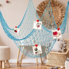 Fish Net Decoration Cotton Ocean Theme Wall Hung Fishing Net Fish Net Party