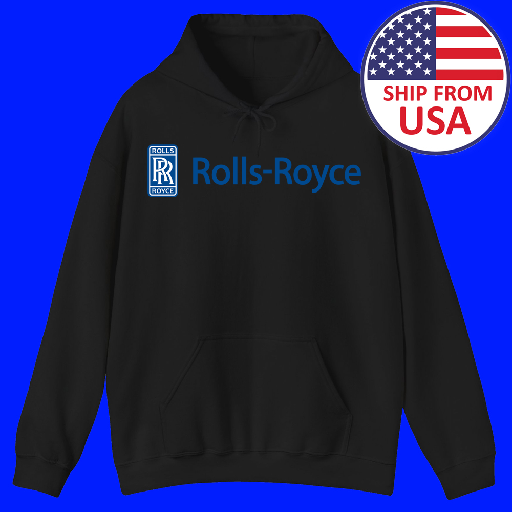 Sweat à Capuche Rolls Royce Homme Noir - Tailles S à 3XL, 100% Coton, Neuf Avec étiquettes