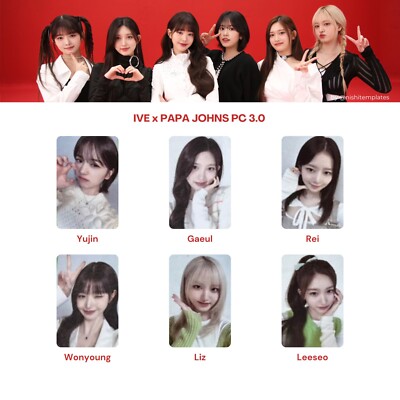 IVE - IVE papajohns フォトカード　セット IVE - Papa John's IVE Photocard set - interAsia