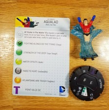 Aqualad 075 team base figure Teen Titans Heroclix with card NO TEAM BASE