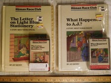 2 Vintage Human Race Club Book/Cassette Letter Blue Stationary What Hap. AJ
