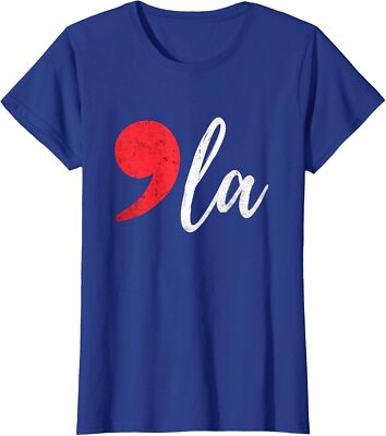 Kamala Harris 2024 President Comma La Funny Ladies' Crewneck T-Shirt