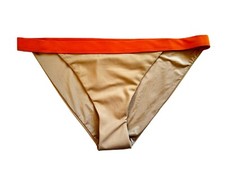 Onia Women s Bikini Leila Bottom Size L Tricot Tan/Papaya NWT