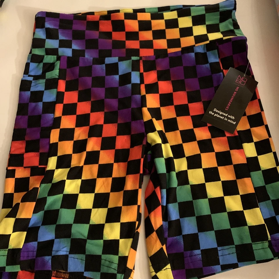 No Boundaries ~ Pantalones Cortos de Bicicleta Multicolor ~ Poliéster/Spandex ~ Pequeño para Juniors (3-5) Foto 4 de 4